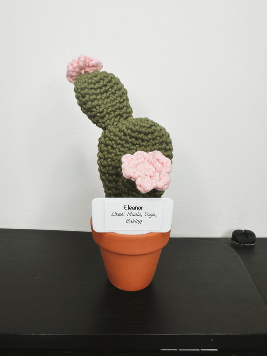 Eleanor, The Prickly Pear Potted Crochet Cactus